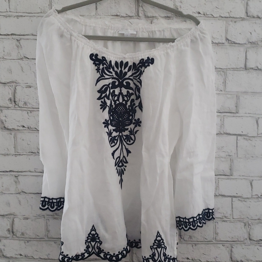 Charter Club Linen Top size L